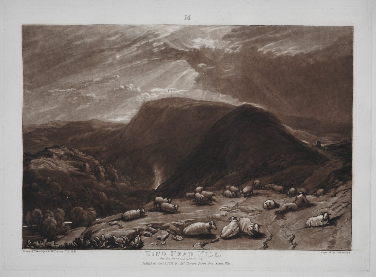 Liber Studiorum: Hind Head Hill na Portsmouth Road od Joseph Mallord William Turner