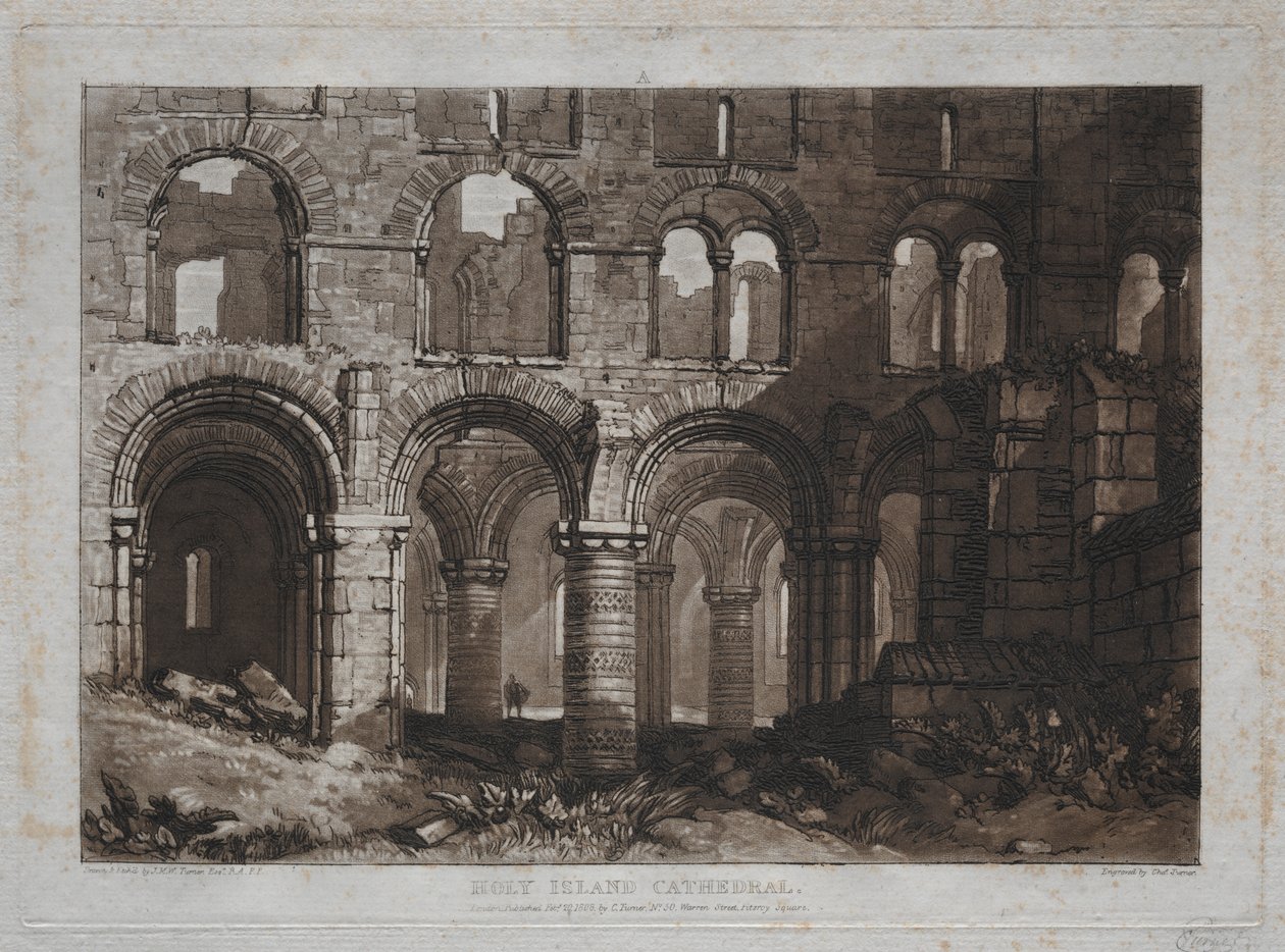 Liber Studiorum: Katedrála Svatého ostrova od Joseph Mallord William Turner