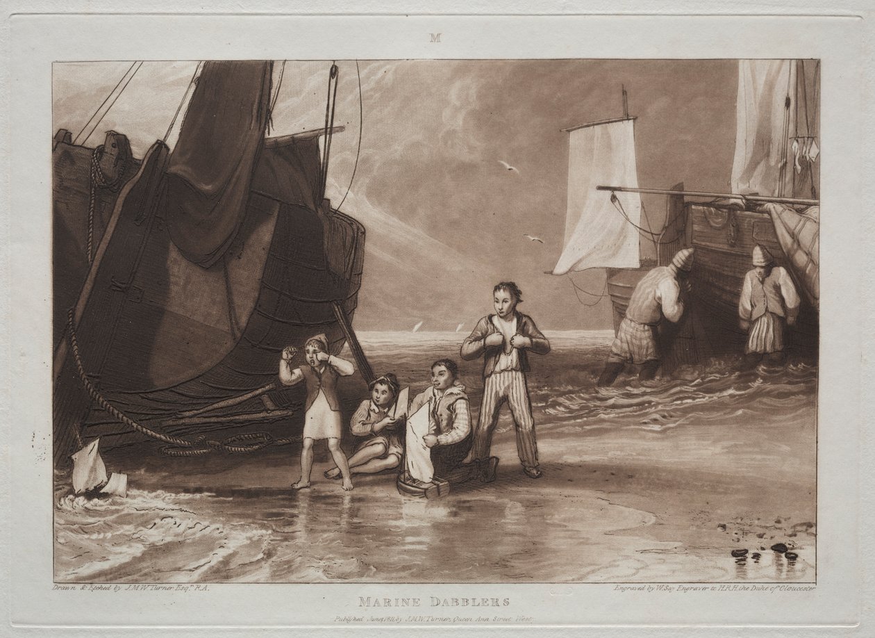 Liber Studiorum: Marine Dabblers. od Joseph Mallord William Turner