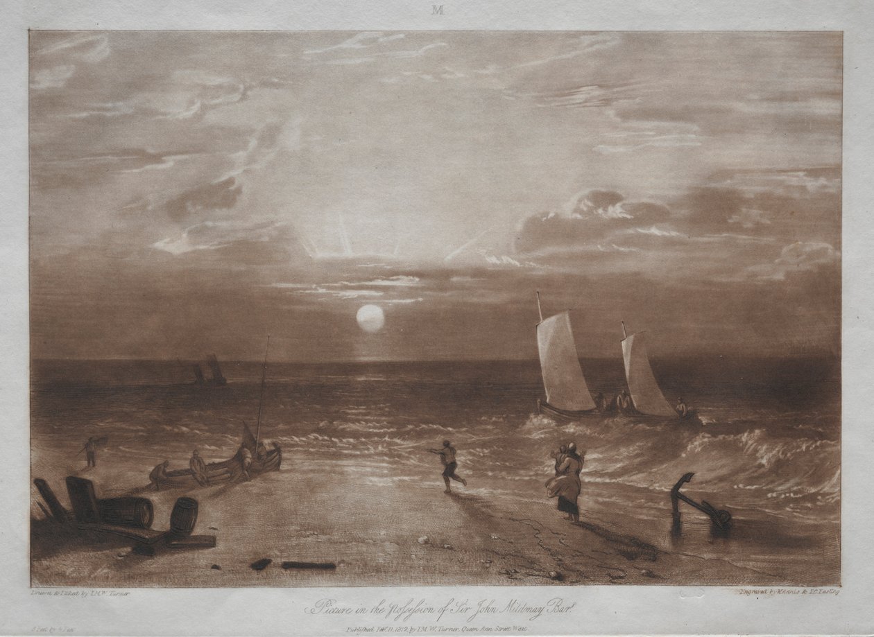 Liber Studiorum: Mildmay Sea-piece. od Joseph Mallord William Turner