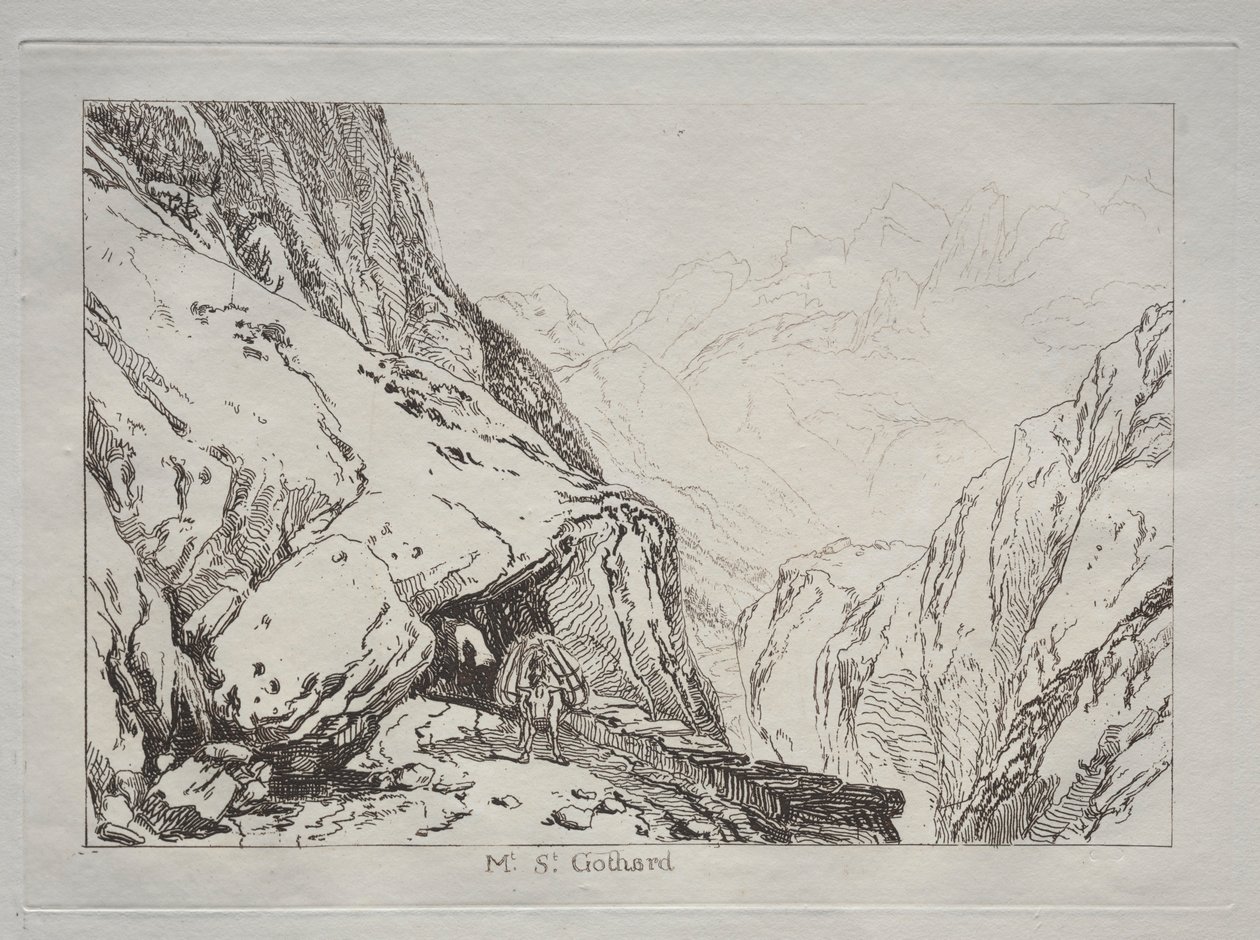 Liber Studiorum: Hora St. Gothard. od Joseph Mallord William Turner