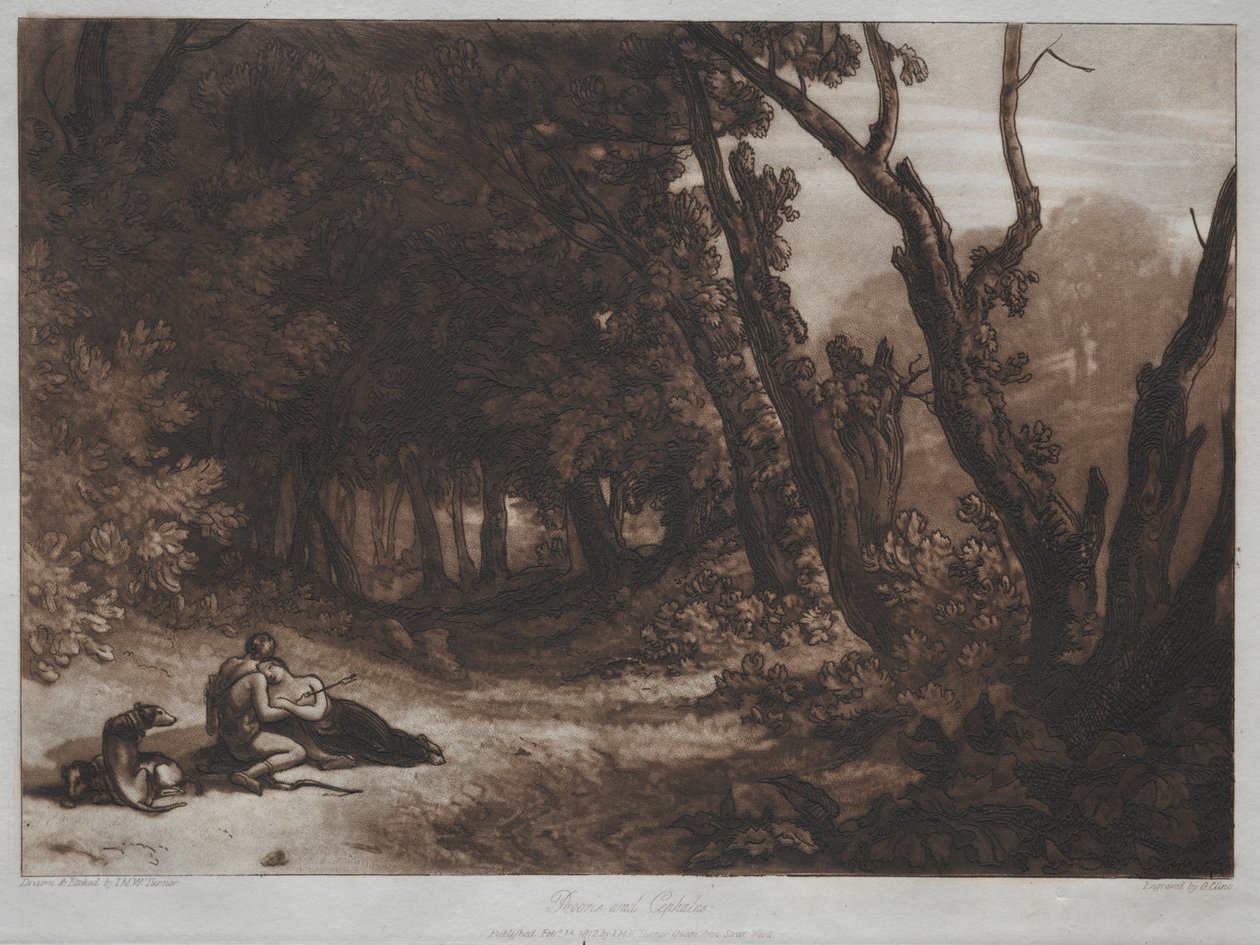 Kniha studií: Procris a Cephalus od Joseph Mallord William Turner