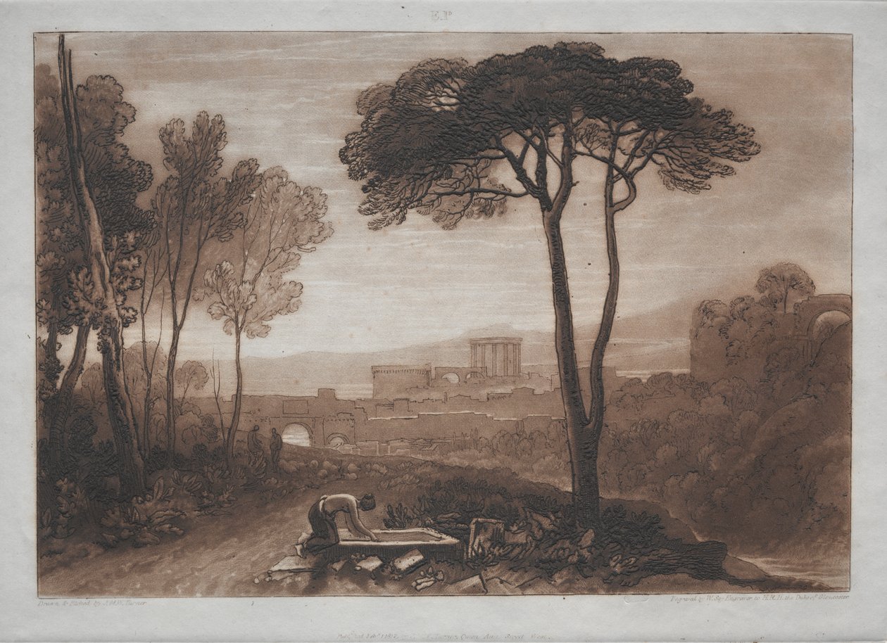 Studijní kniha: Scéna na venkově od Joseph Mallord William Turner