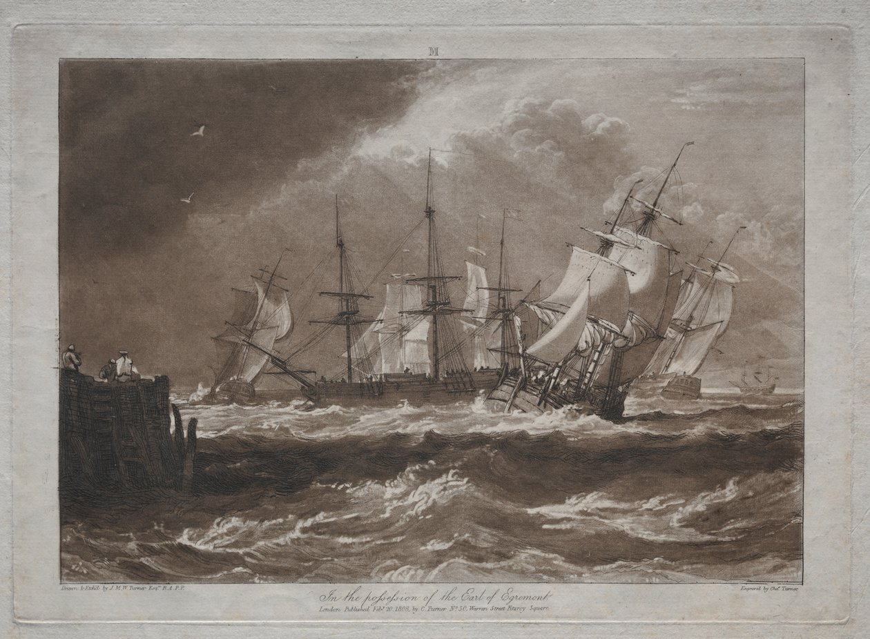 Liber Studiorum: Lodě ve vánku od Joseph Mallord William Turner