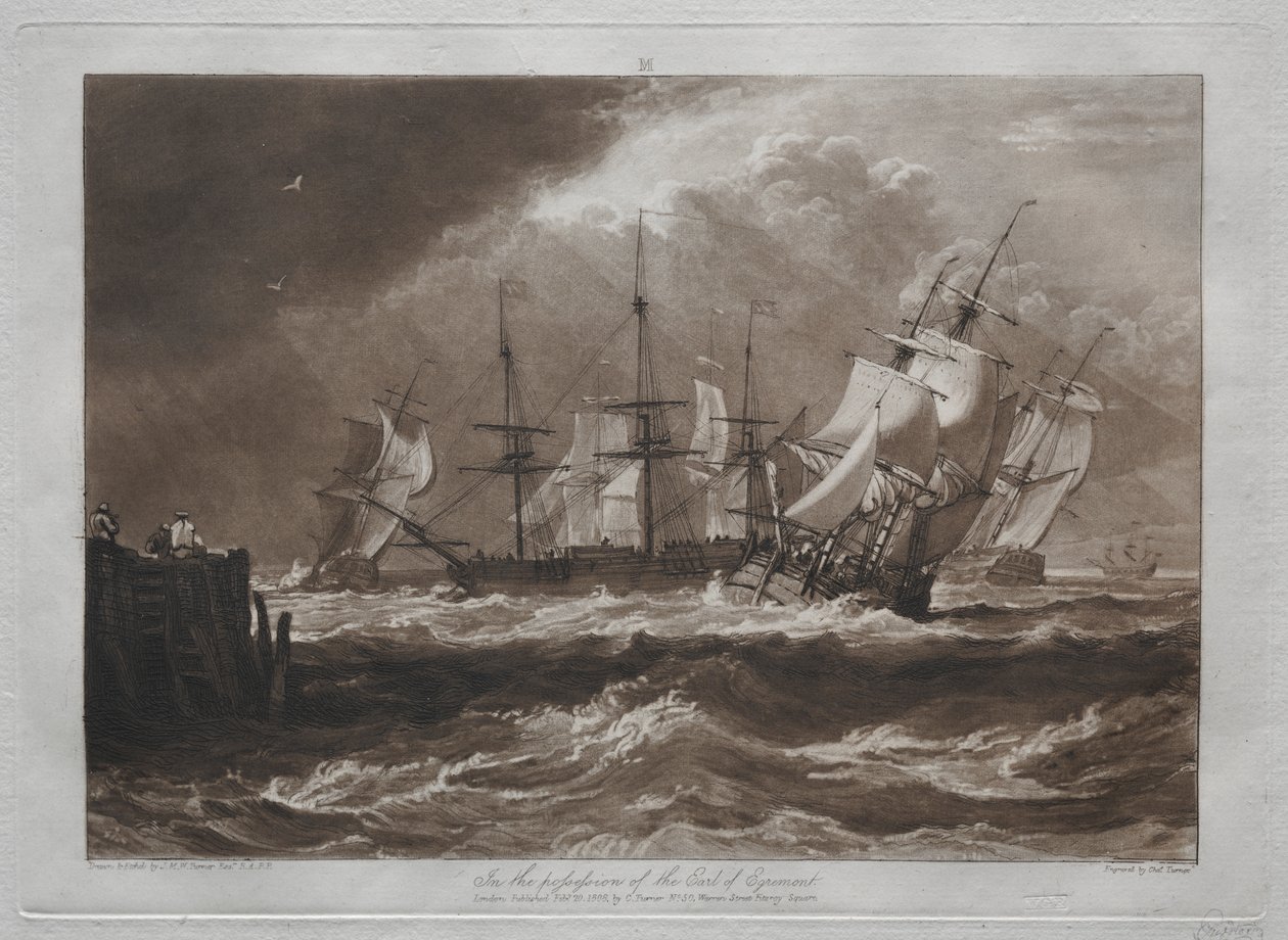Liber Studiorum: Lodě ve vánku od Joseph Mallord William Turner