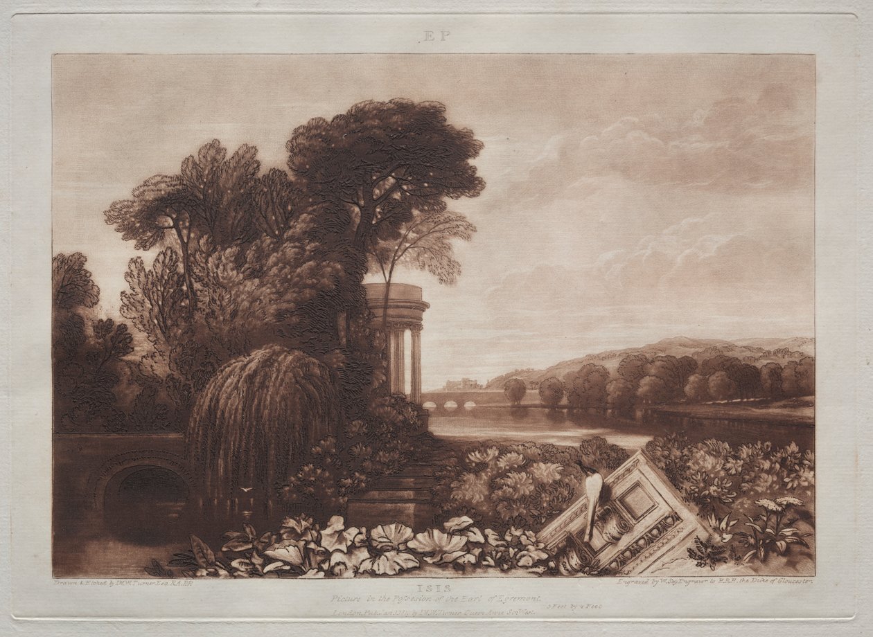 Kniha studií: Chrám Isis od Joseph Mallord William Turner