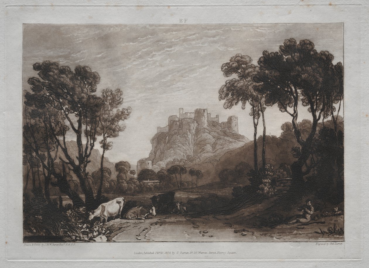 Liber Studiorum: Zámek nad loukami od Joseph Mallord William Turner
