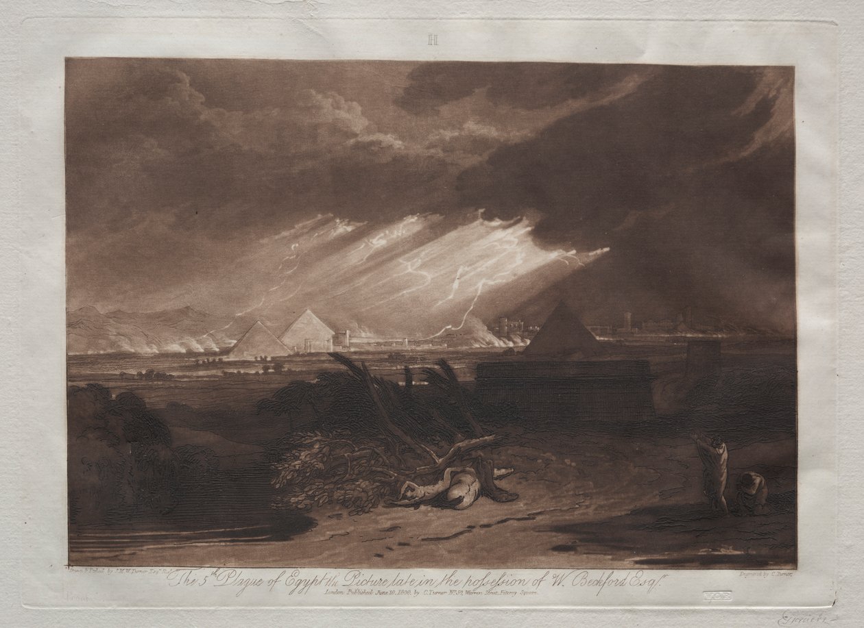 Liber Studiorum: Pátá egyptská rána od Joseph Mallord William Turner