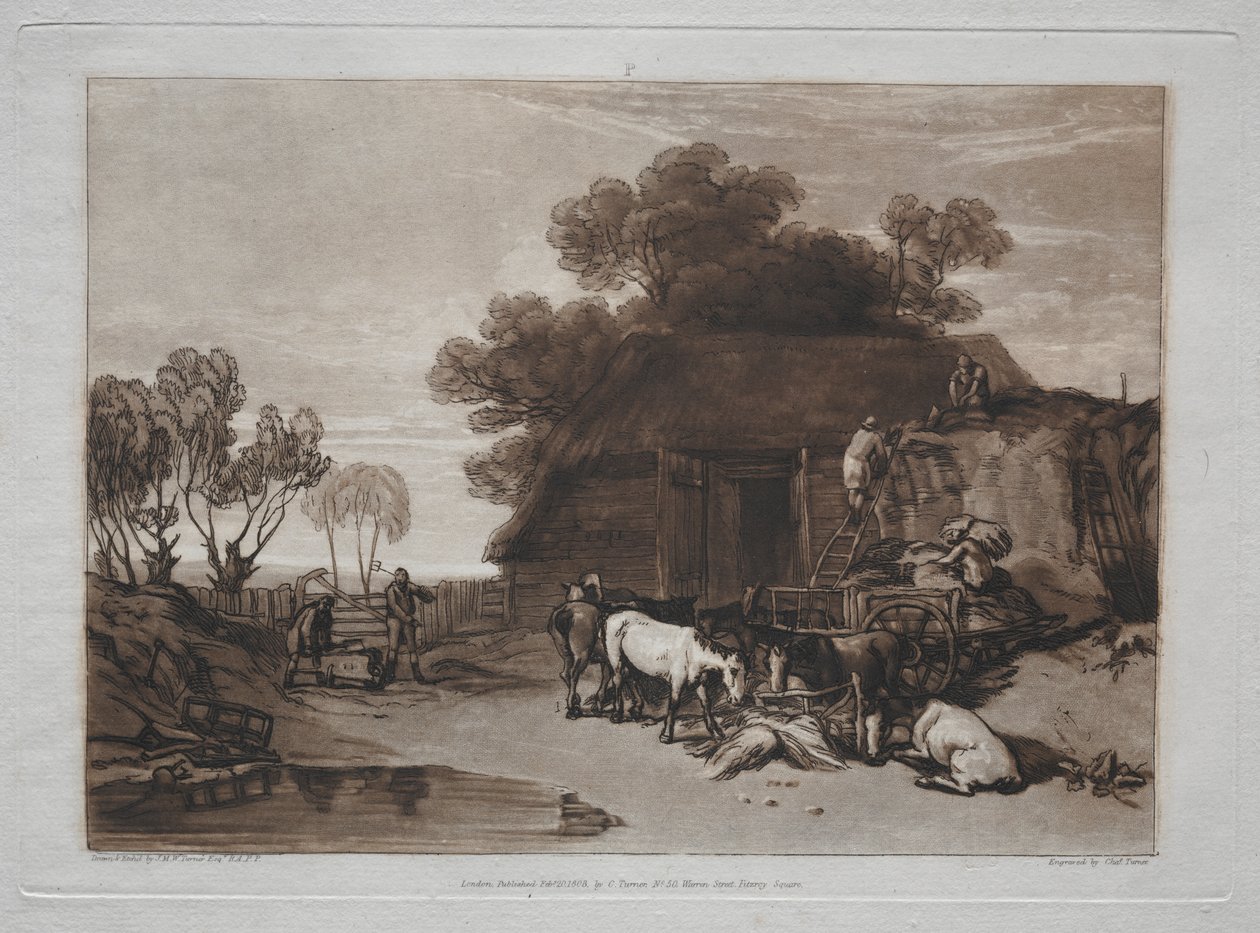 Liber Studiorum: Straw Yard od Joseph Mallord William Turner
