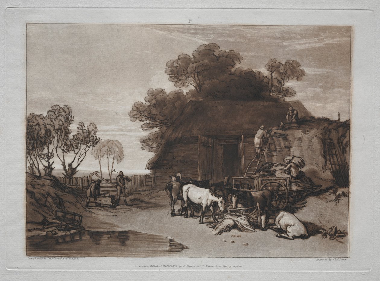 Liber Studiorum: Straw Yard. od Joseph Mallord William Turner