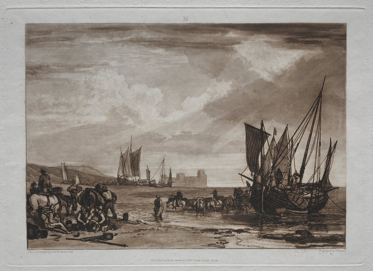 Studijní kniha: Vykládání plavidel od Joseph Mallord William Turner