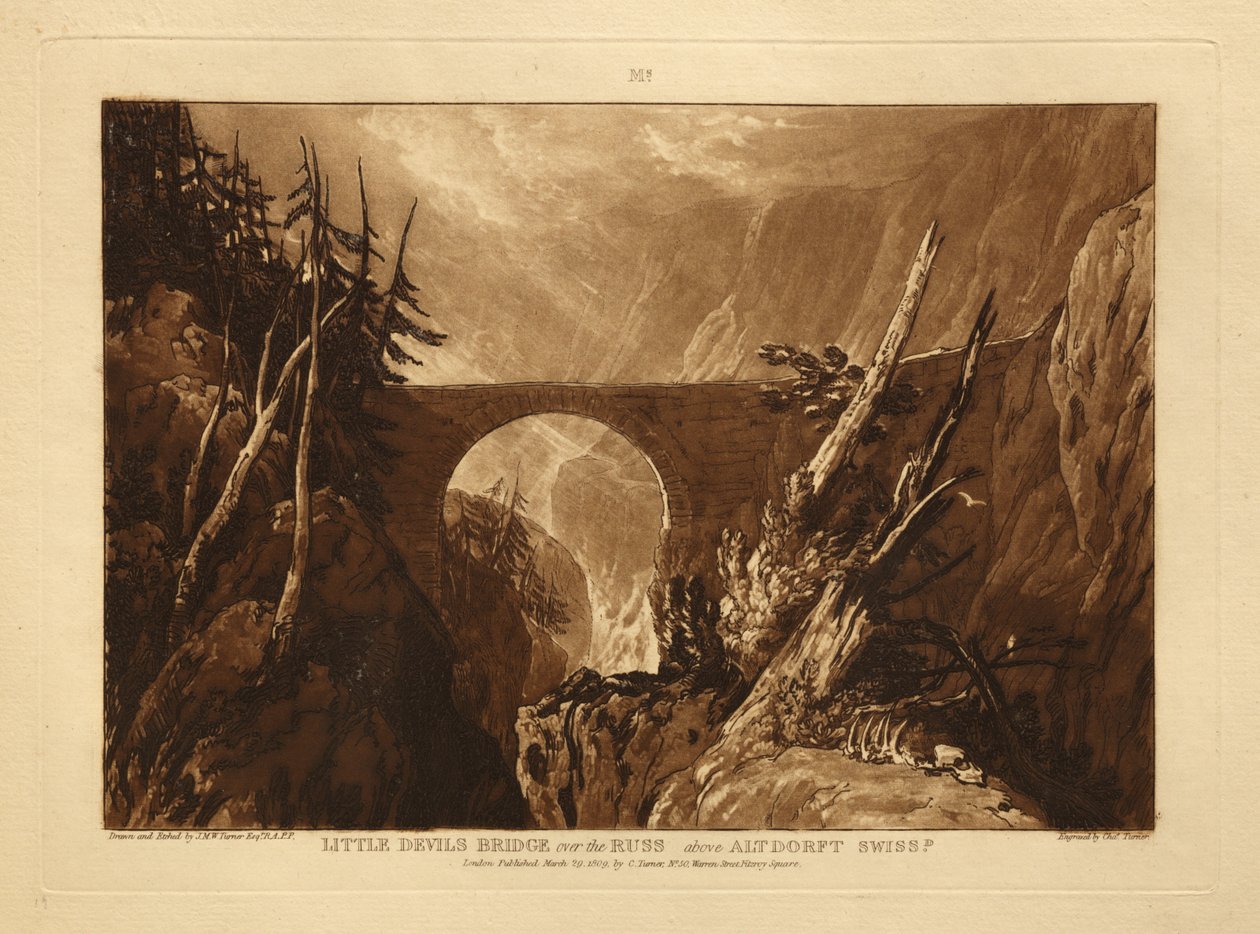 Malý ďáblův most od Joseph Mallord William Turner