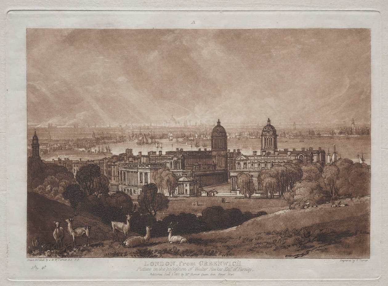 Londýn z Greenwiche od Joseph Mallord William Turner