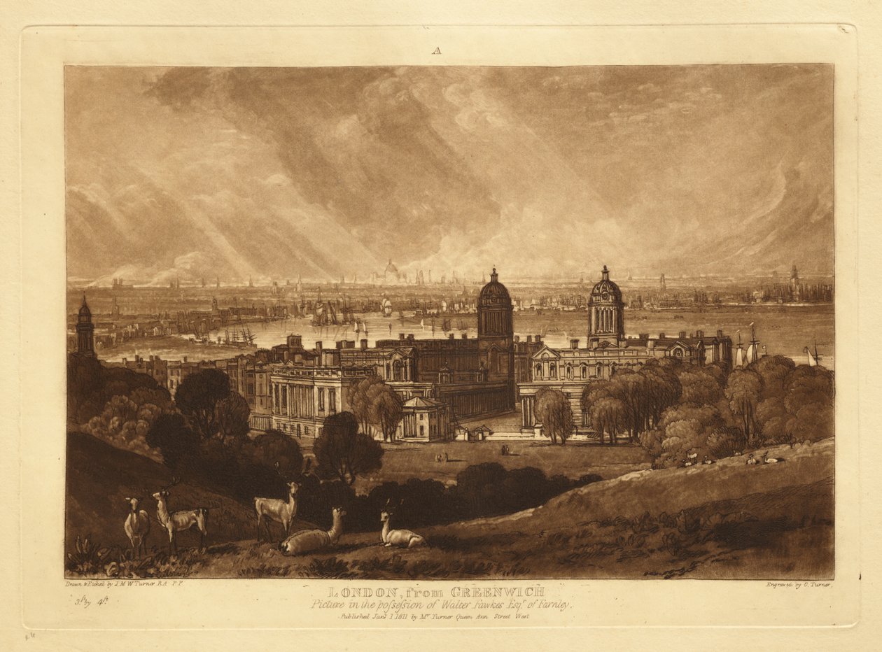 Londýn od Greenwiche od Joseph Mallord William Turner