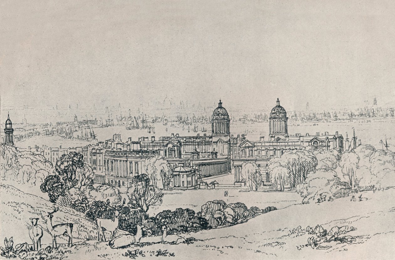 Londýn z Greenwich Park, c1809, 1923 od Joseph Mallord William Turner