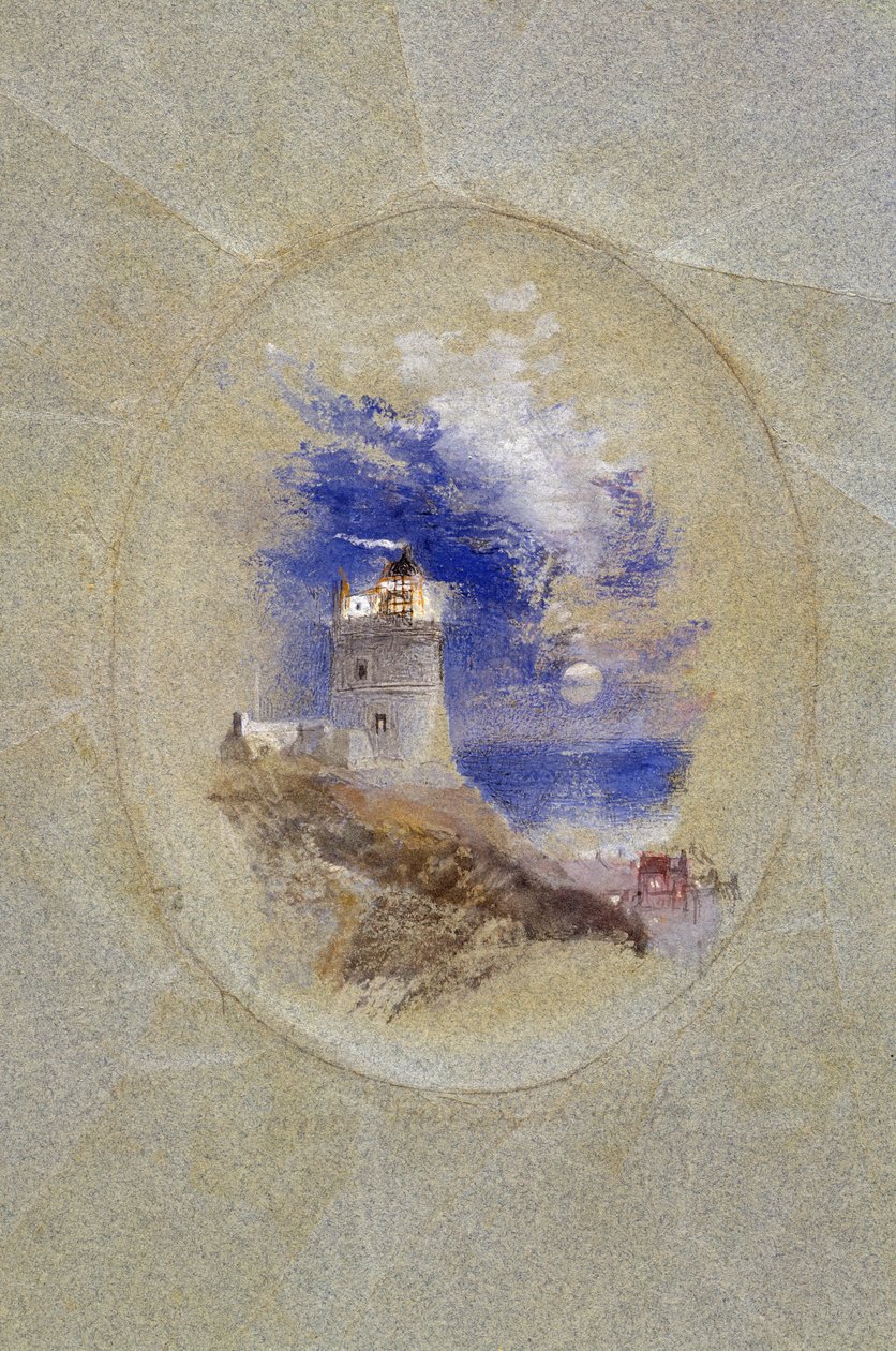 Lowestoffe Lighthouse, c.1827 (kvaš na papíře) od Joseph Mallord William Turner