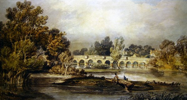 Maidenhead Bridge (akvarel na papíře) od Joseph Mallord William Turner