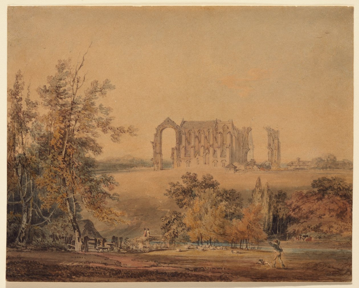 Opatství Malmesbury od severu od Joseph Mallord William Turner