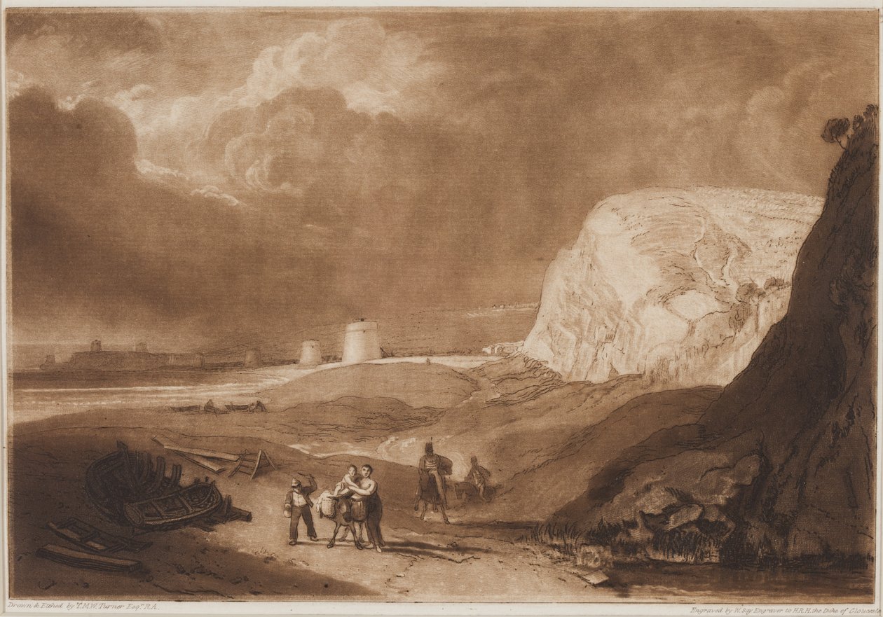 Martello Towers poblíž Bexhill, Sussex, 1811 od Joseph Mallord William Turner