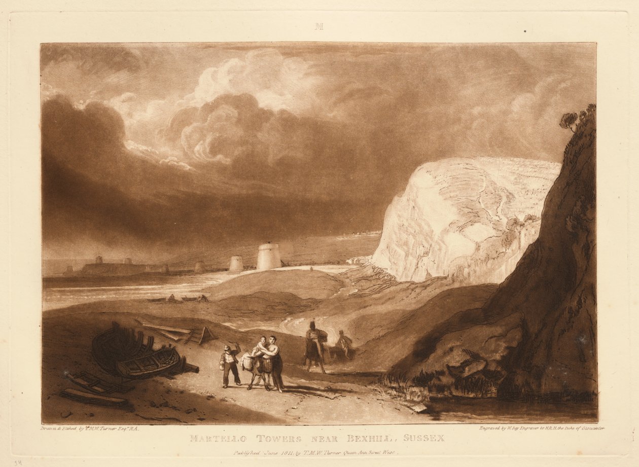 Věže Martello u Bexhillu v Sussexu od Joseph Mallord William Turner