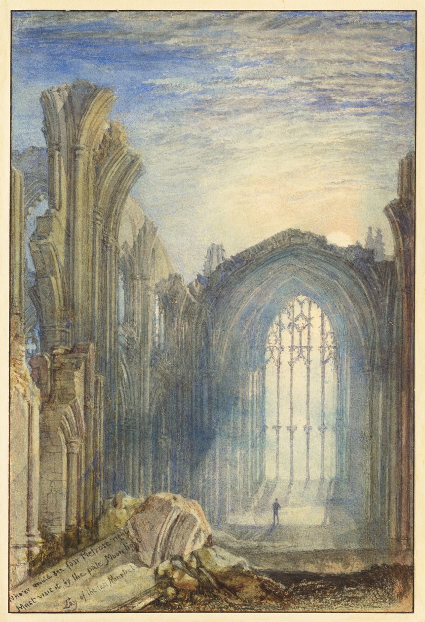 Opatství Melrose od Joseph Mallord William Turner