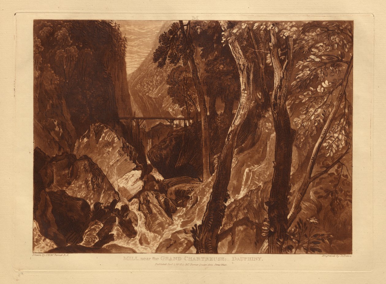 Mlýn poblíž Grande Chartreuse od Joseph Mallord William Turner