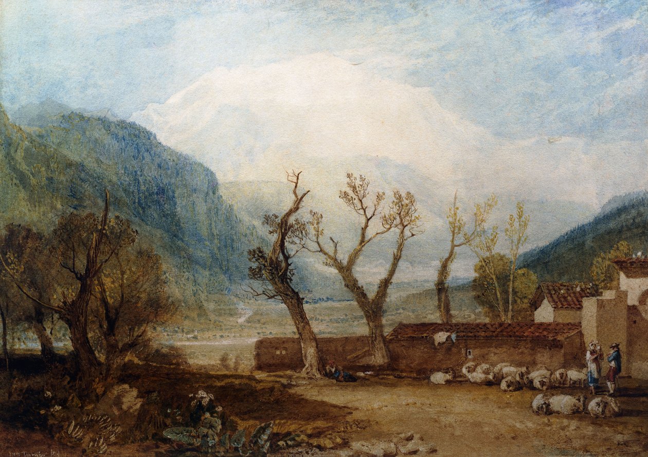 Mont Blanc, od mostu svatého Martina, Sallanches od Joseph Mallord William Turner