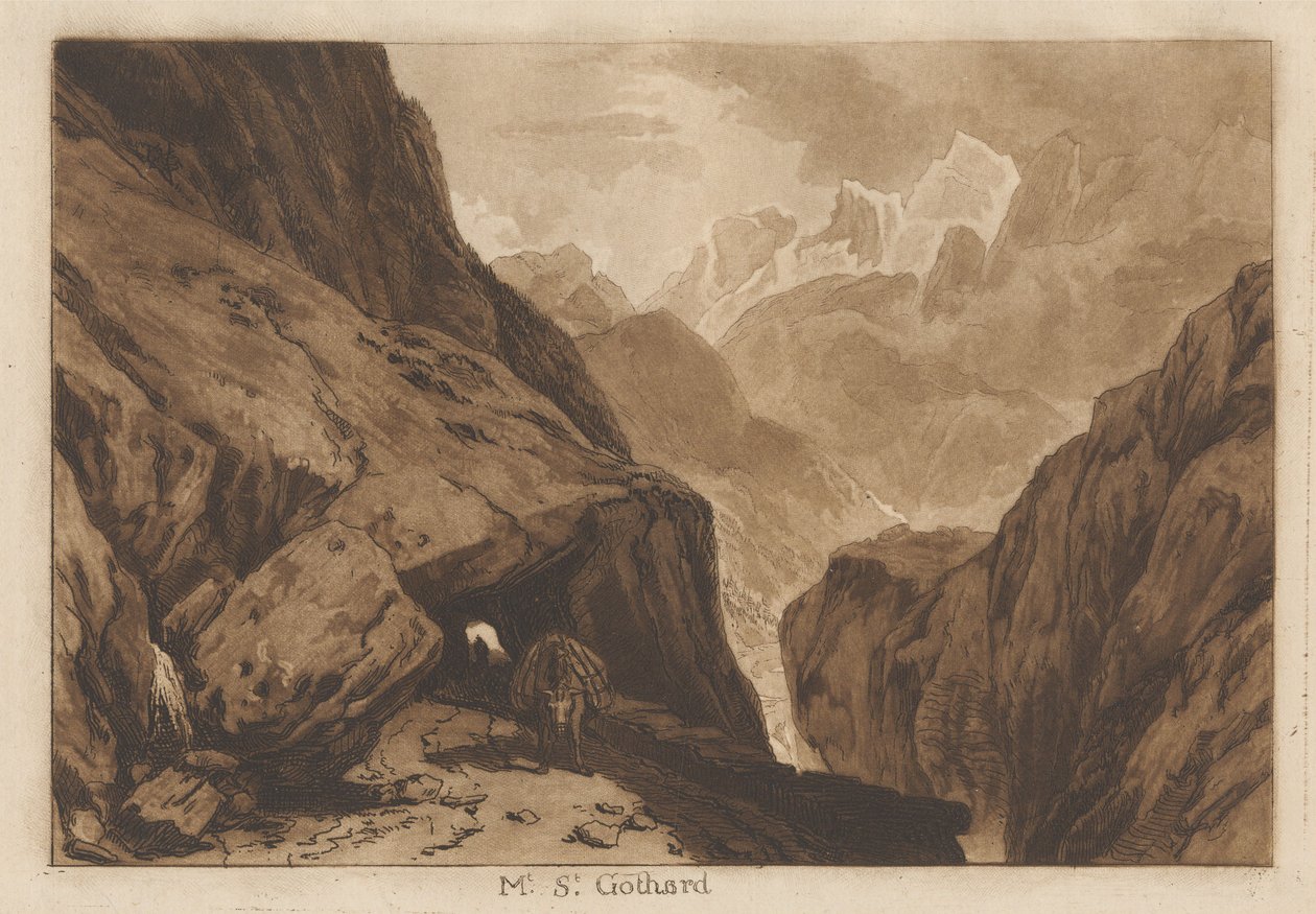 Hora svatého Gottharda od Joseph Mallord William Turner