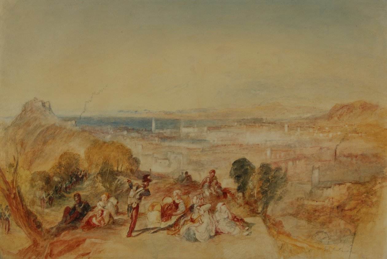 Neapol, cca 1850-51 (tužka a akvarel na papíře) od Joseph Mallord William Turner