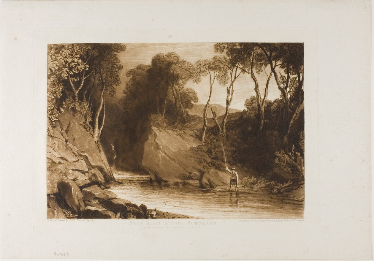 Blízko Blair Athol, deska 30 od Liber Studiorum od Joseph Mallord William Turner