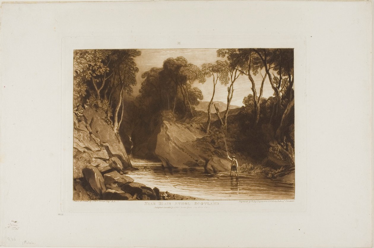 Blízko Blair Athol, deska 30 od Liber Studiorum od Joseph Mallord William Turner