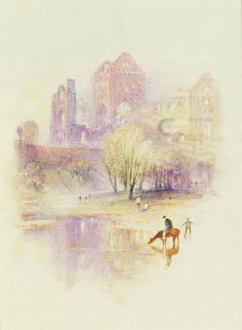 New Abbey, poblíž Dumfries (pastel na papíře) od Joseph Mallord William Turner