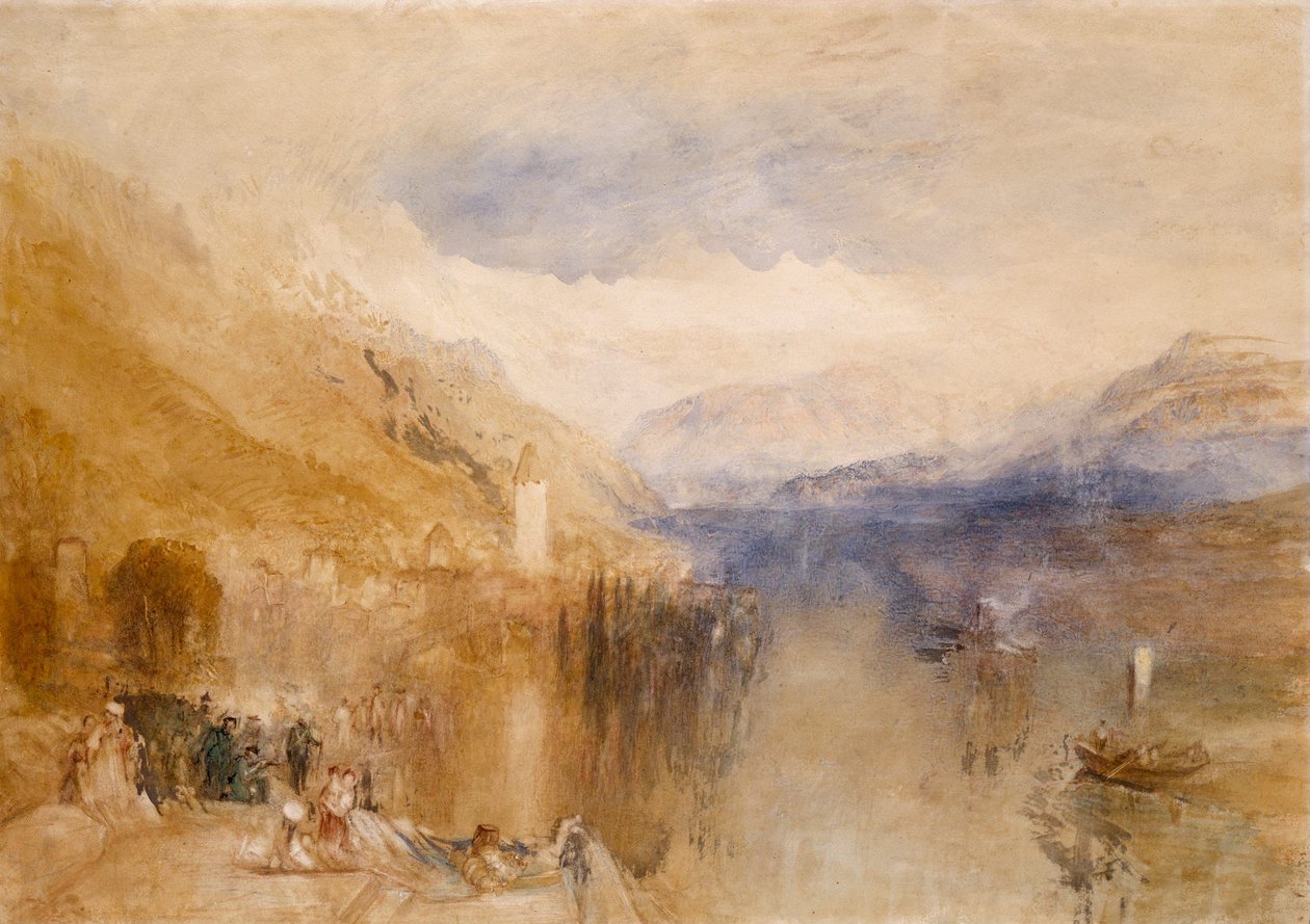 Oberhofen, Thunské jezero od Joseph Mallord William Turner