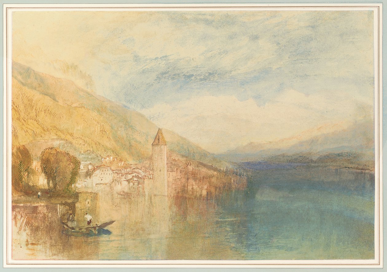 Oberhofen u jezera Thun, Švýcarsko od Joseph Mallord William Turner