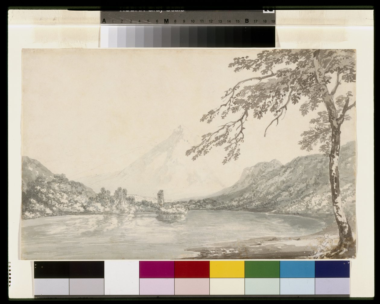 Na řece Aar mezi jezerem Unterseen a Brienzským jezerem od Joseph Mallord William Turner