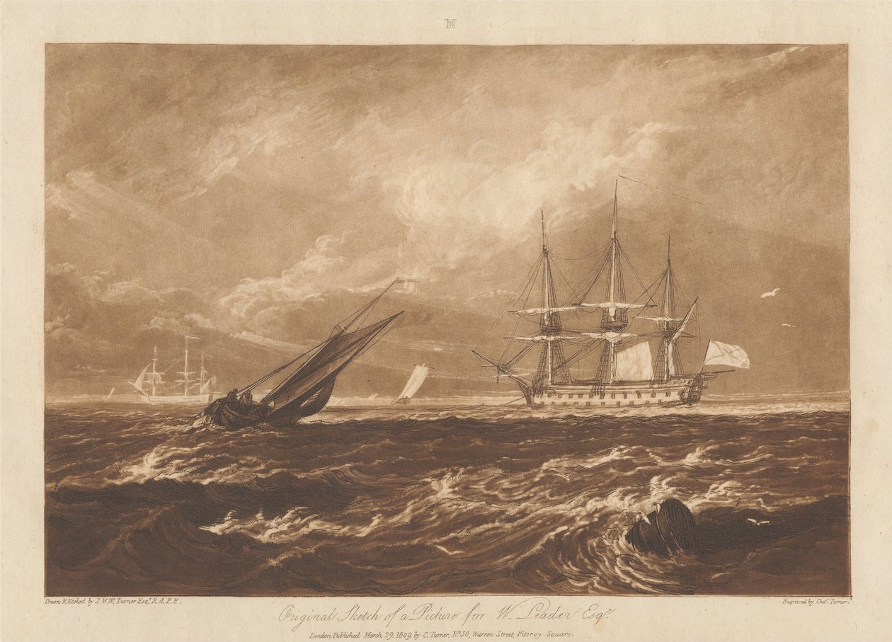 Původní skica obrazu pro pana W. Leadera od Joseph Mallord William Turner