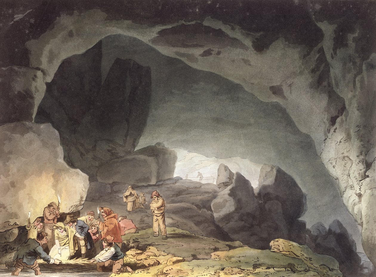 Peaks Hole, Derbyshire (barevné rytí) od Joseph Mallord William Turner