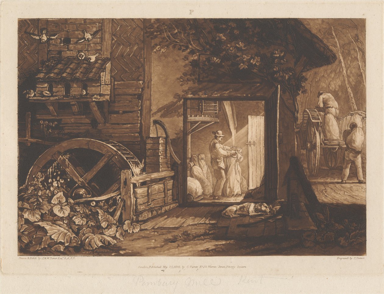 Pembury Mill, Kent od Joseph Mallord William Turner