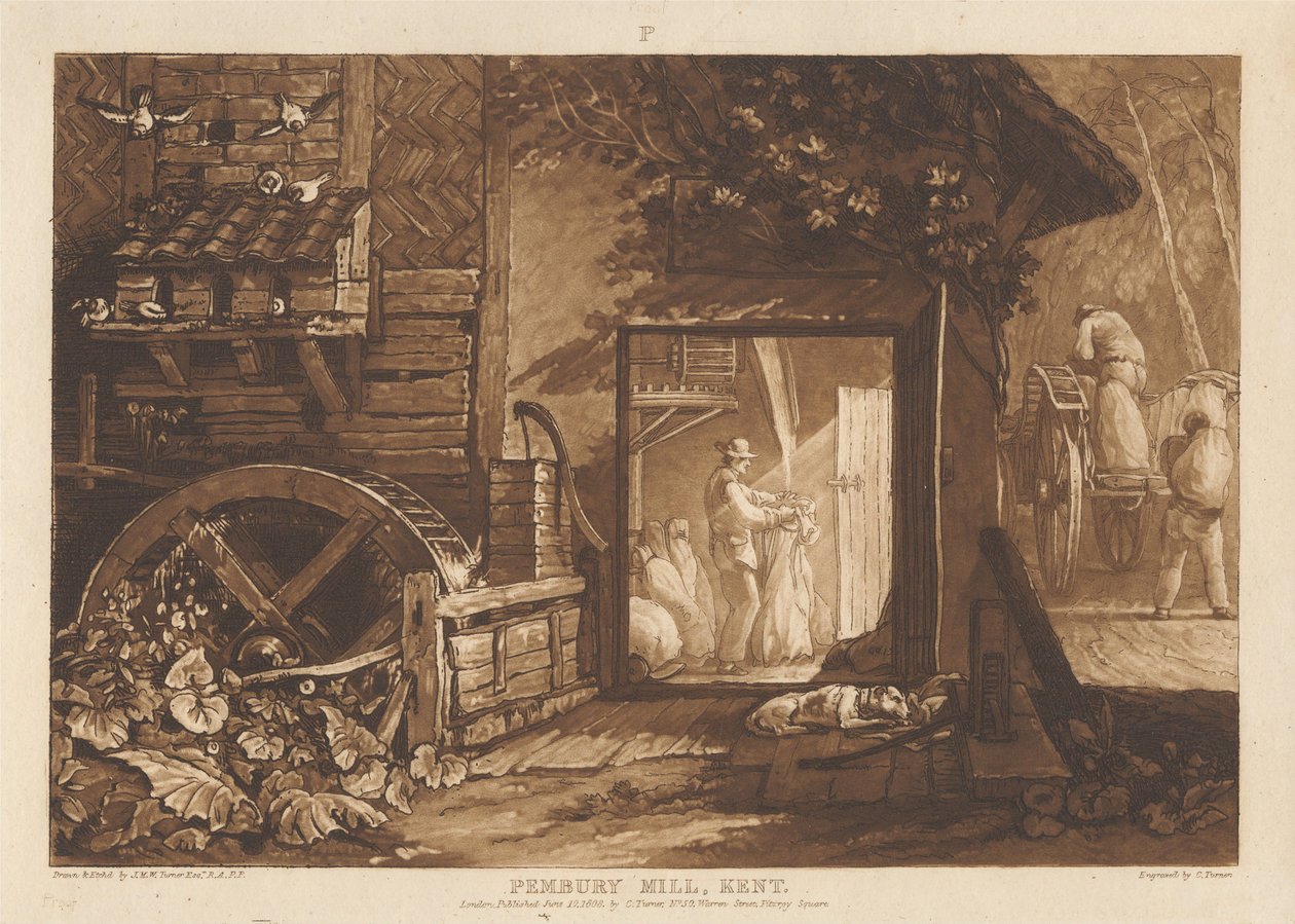 Pembury Mill, Kent od Joseph Mallord William Turner