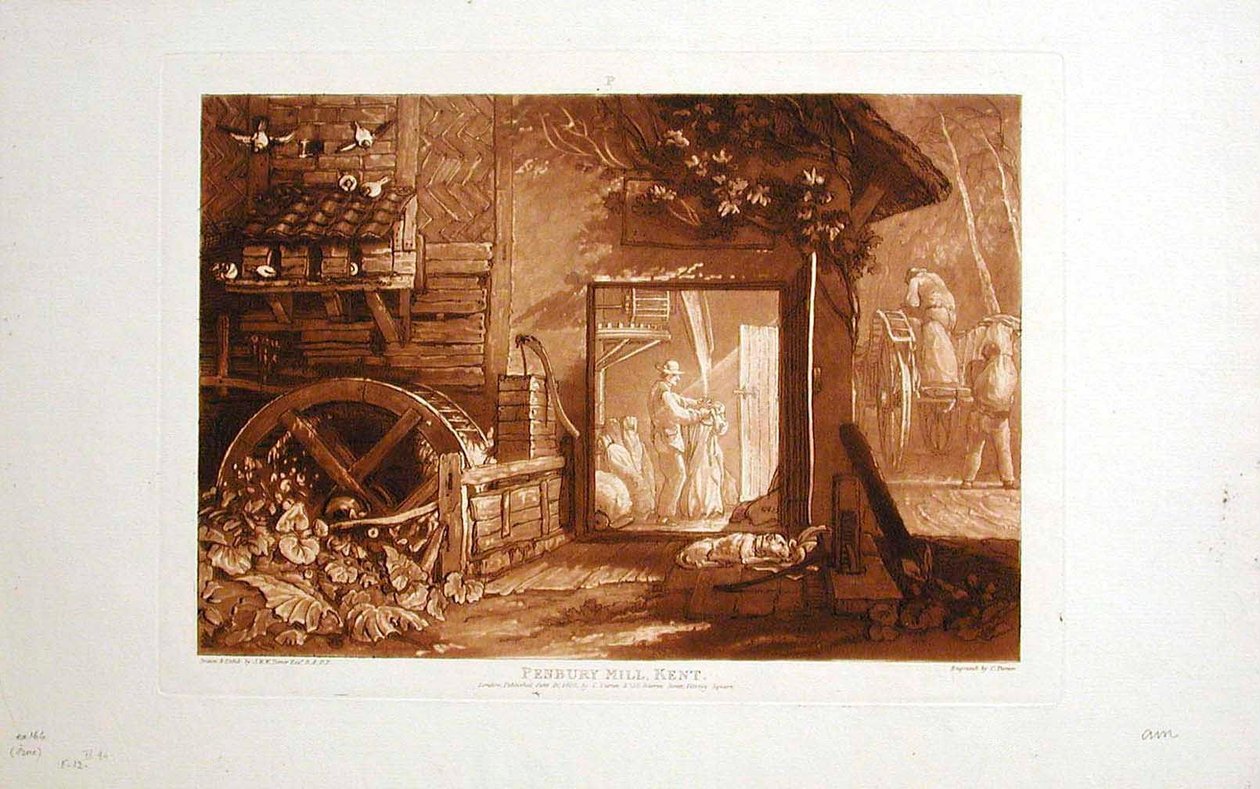 Mlýn v Pembury, Kent od Joseph Mallord William Turner