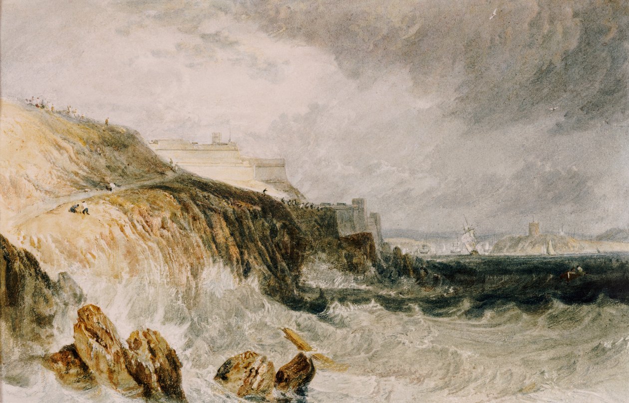 Plymouthská citadela, vichřice, 1815 od Joseph Mallord William Turner