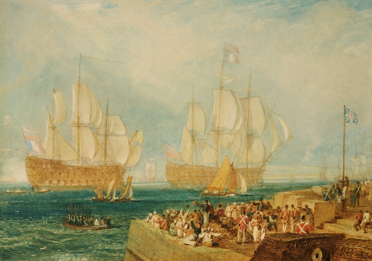 Plymouth Harbour: Tažení ve francouzských cenách od Joseph Mallord William Turner