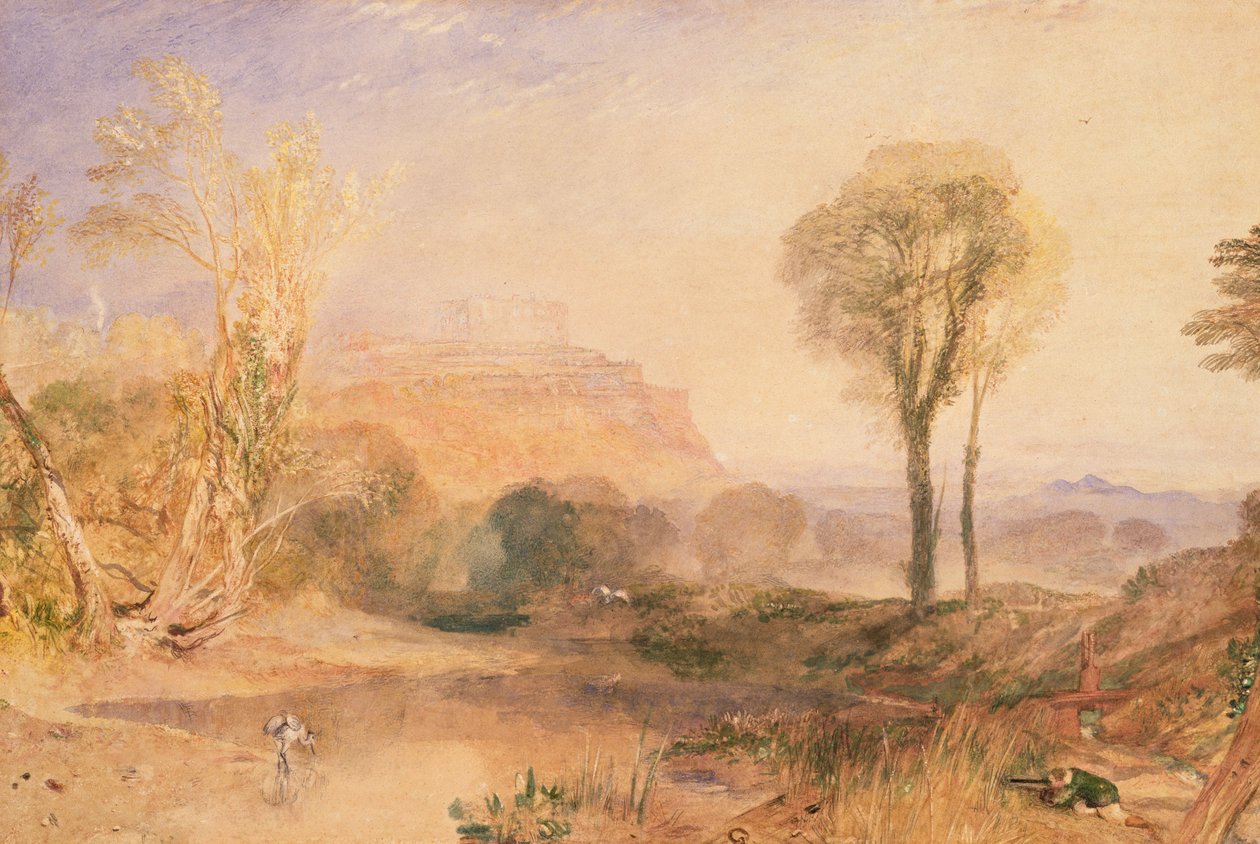Hrad Powis, Montgomeryshire, cca 1835 (akvarel na papíře) od Joseph Mallord William Turner