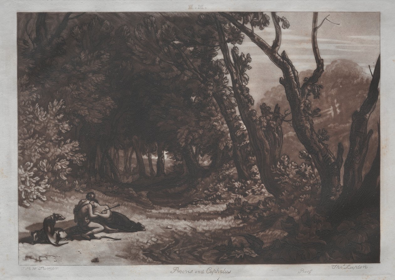 Procris a Cephalus od Joseph Mallord William Turner