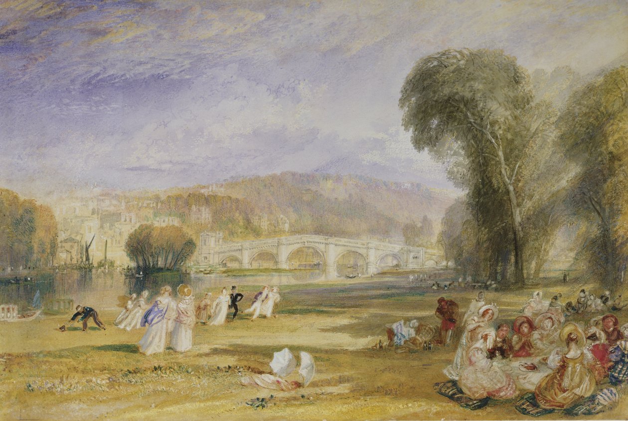 Richmond Hill and Bridge, Surrey, kolem 1828-9 od Joseph Mallord William Turner