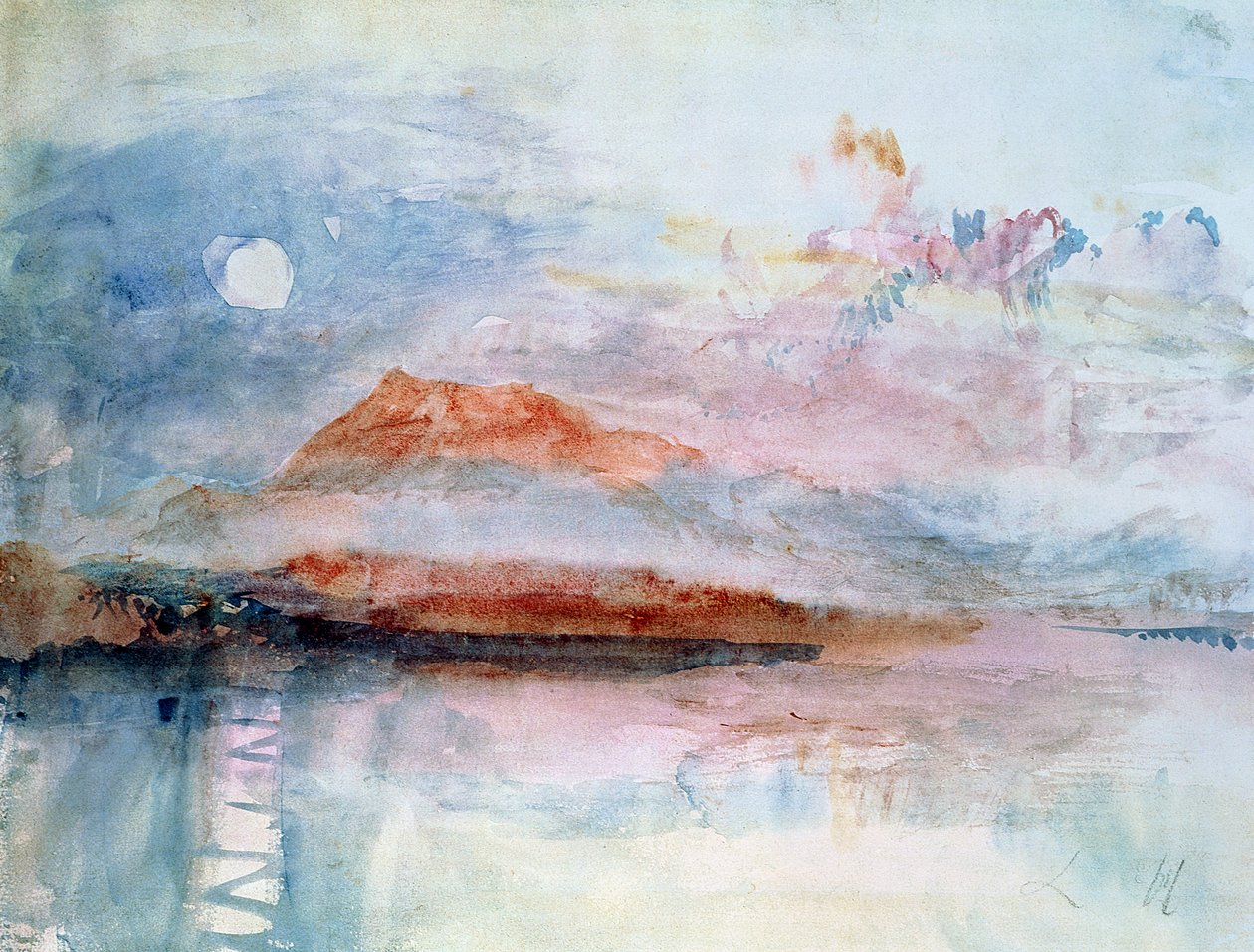 Righi, po roce 1830 (wc na papíře) od Joseph Mallord William Turner