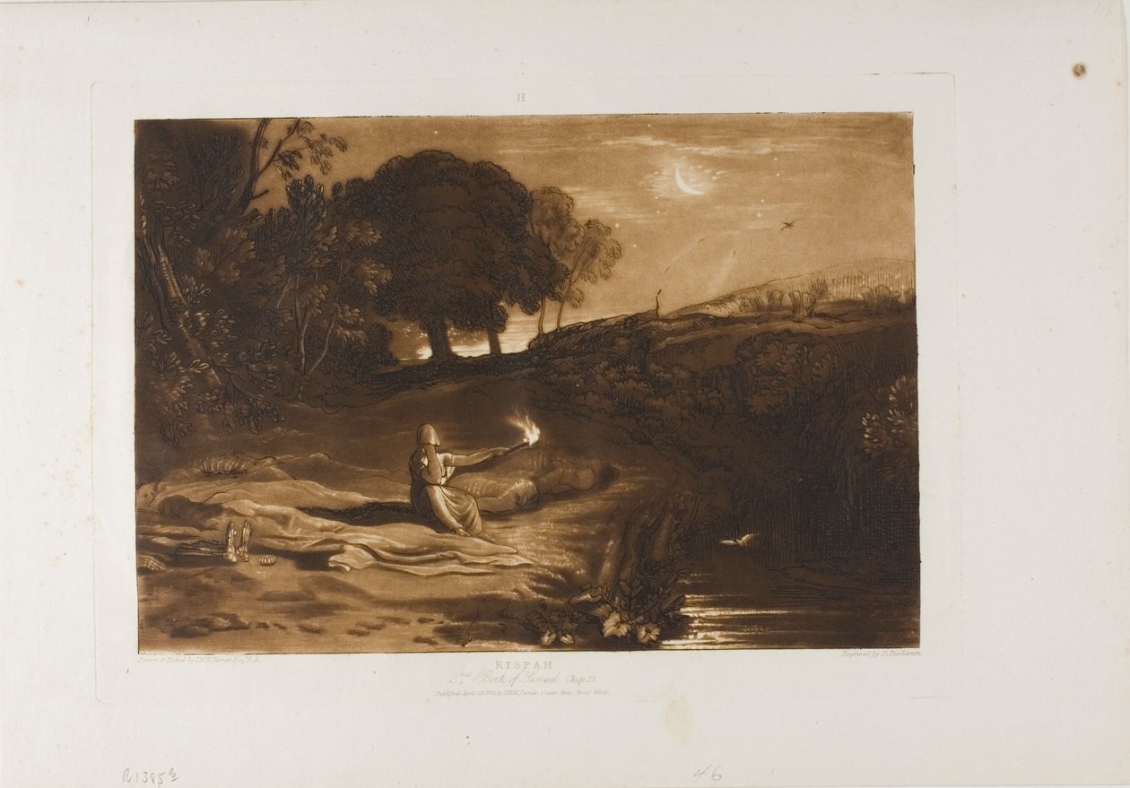 Rispah, deska 46 z Knihy studií od Joseph Mallord William Turner