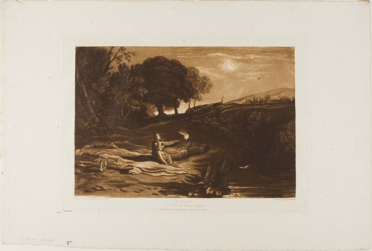 Rispah, deska 46 z Knihy studií od Joseph Mallord William Turner