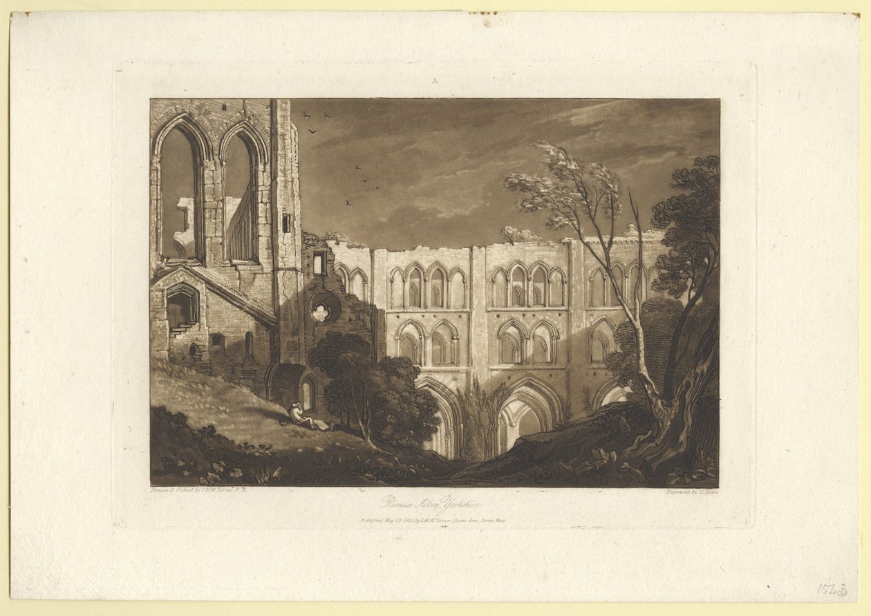 opatství Rievaulx od Joseph Mallord William Turner