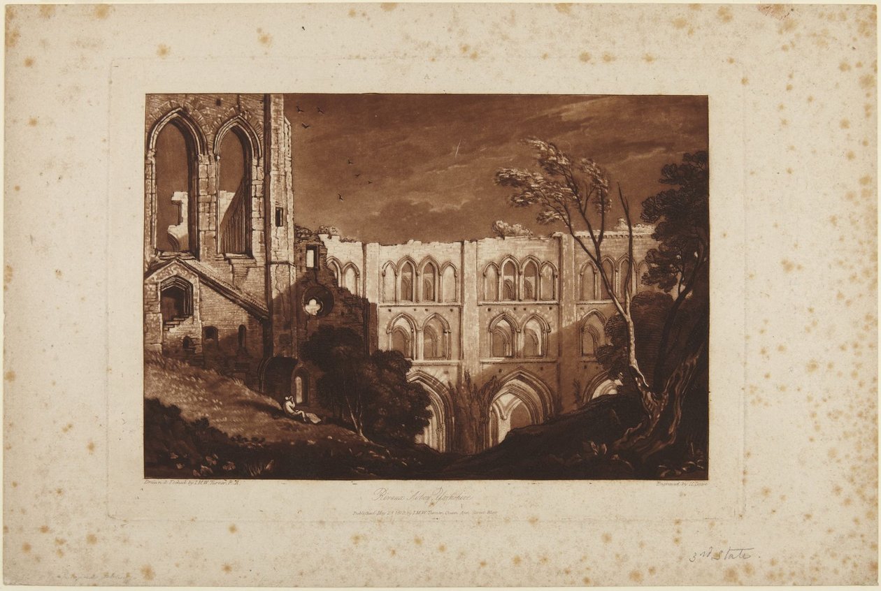 Opatství Rievaulx, Yorkshire od Joseph Mallord William Turner